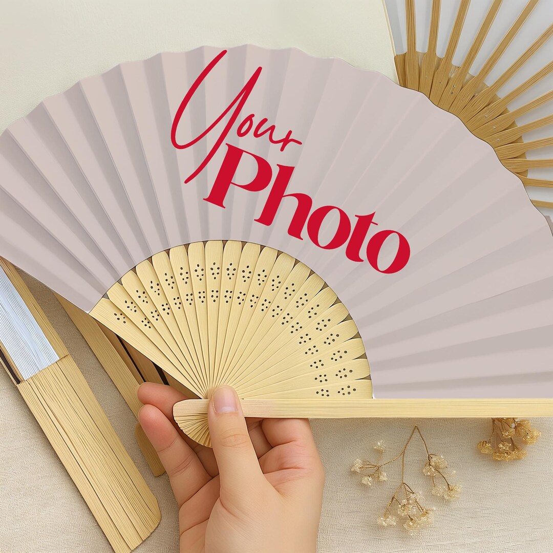Custom Logo /photo Fans – Personalized Folding Fans With Name or Text ...