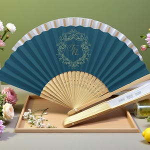 Rustic Wedding Hand Fans – Custom Color & Design – Personalized Ceremony Favors for Guests/Outdoor Weddings
