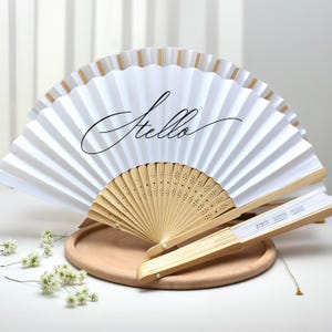 Personalized Wedding Fan – Custom Silk Hand Fans for Guests, Party Favors, Bachelorette, Quinceañera & Birthday Celebrations