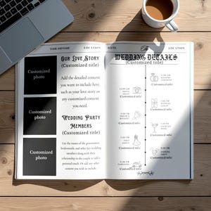 Periódico de bodas personalizado, impreso y enviado, tamaño A2, anuncio impreso para bodas, aniversarios o regalos para damas de honor.
