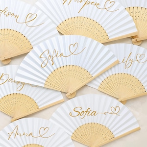 Personalized Fans/Custom Bridesmaid Favor/Wedding Folding Fans/Fans for Guest/, Quinceañera, Baby Shower, Birthday, Memorial Gift