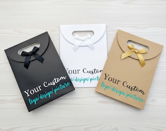 Custom Name Gift Bags – Personalized Thank You Bags with Ribbon for Weddings, Birthdays, Bridal Showers, Bridesmaid Party Favors