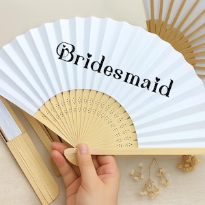 Personalized Fans/Custom Bridesmaid Favor/Wedding Folding Fans/Fans for Guest/, Quinceañera, Business, Birthday, Memorial Gift