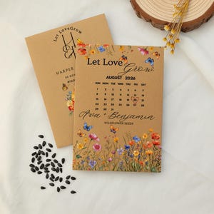 Wedding Seed Favors with Wildflower Seeds | Personalized Seed Packets for Guests | Bridal Shower Favor | Eco Friendly Wedding Gift
