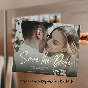 Custom Photo Save The Date Magnet – Personalized Wedding Invitations with Free Envelope, Ideal for Announcing Your Big Day