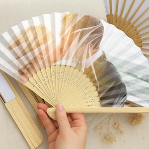 Personalized Quinceañera Fan with Photo/Custom Folding Fan Favor for 15th Birthday/Party Fans for Guests