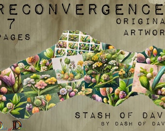 Reconvergence, Spring, Still Life, Dutch Floral. Digital Papers, Junk Journal Printable Pages, Digital Junk Journal, Instant Download