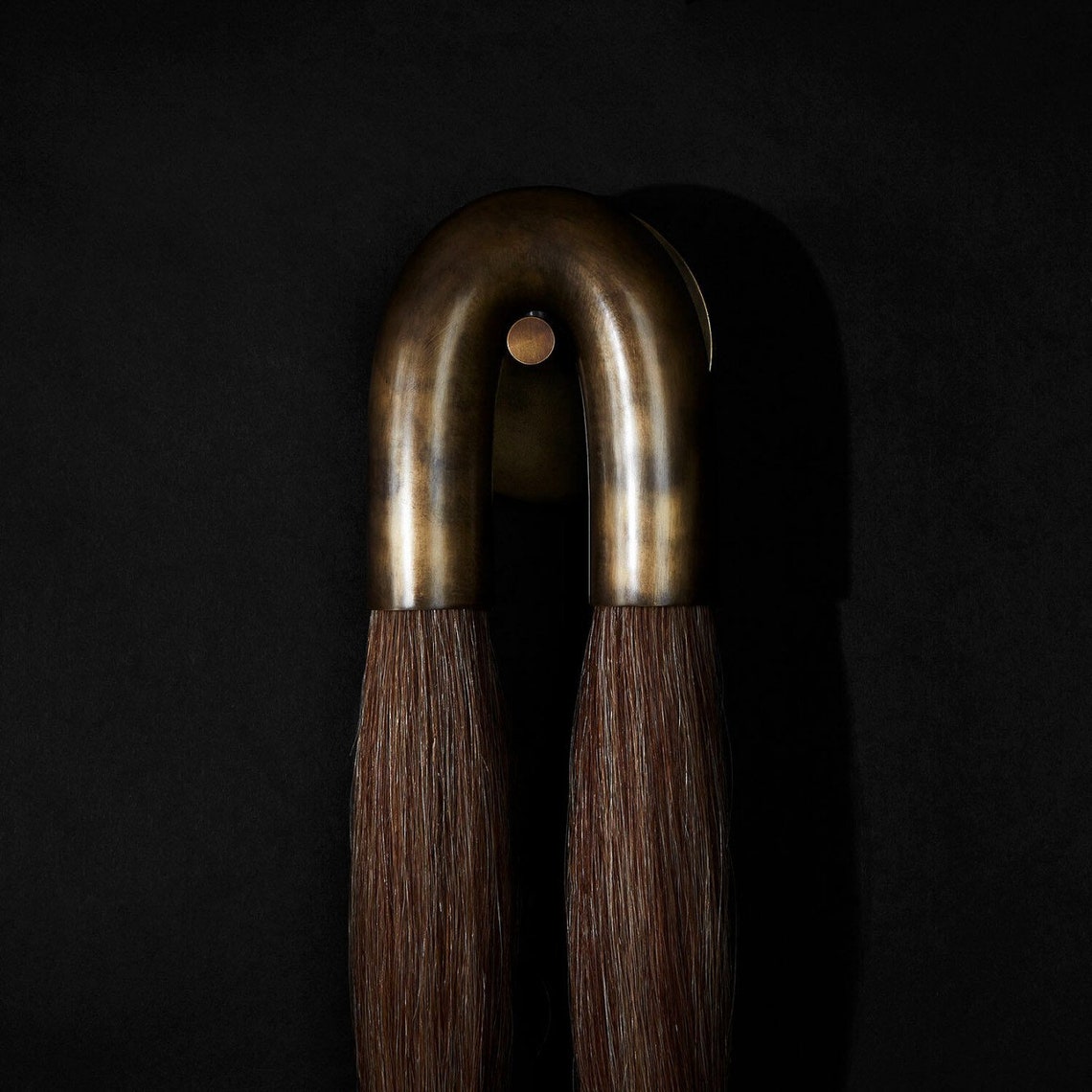 Real Horse Hair Wall Sconce Brush Nickle Sconce Italian Etsy