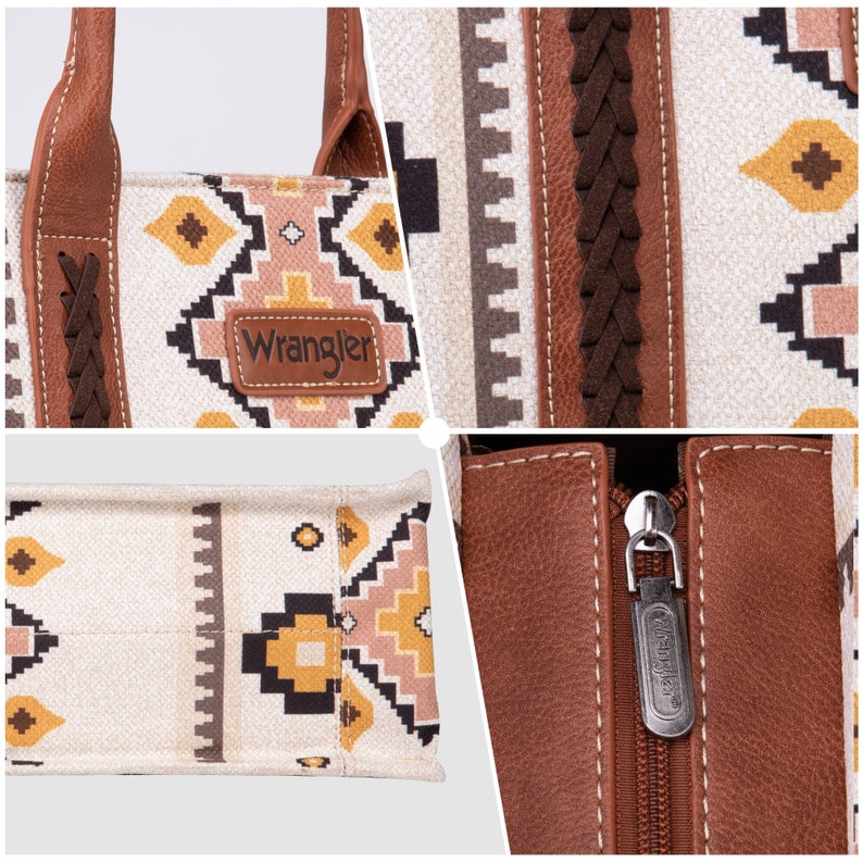 Wrangler Southwestern Canvas Handbag Wide Aztec Tote Purse - Etsy