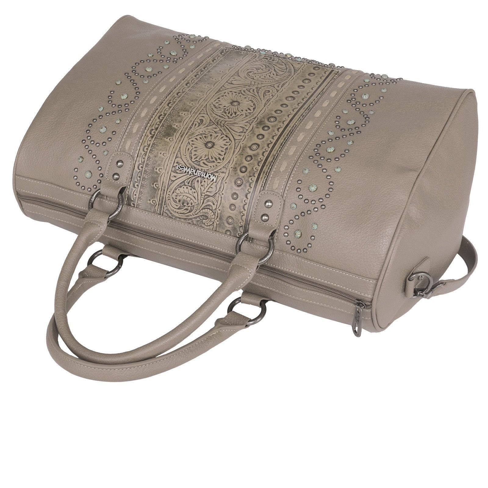 Western Purse Duffle Bag Leather Tassen & portemonnees Bagage & Reizen Duffelbags Vintage Floral Embossed Handbag Tooling Weekender Bag Travel Accessories Purse 