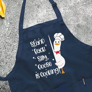 Stand Back Silly Goose Is Cooking Funny Apron, Chef Daddy Is Cooking Grill Funny Apron, Gift Apron ,Cute Apron For Women Men, Chef Apron