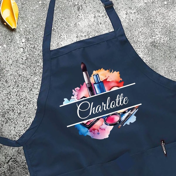 Custom Make Up Apron, Make up artist apron, Cosmetologist apron, Makeup artist gift, Makeup apron, Personalized makeup artist apron.