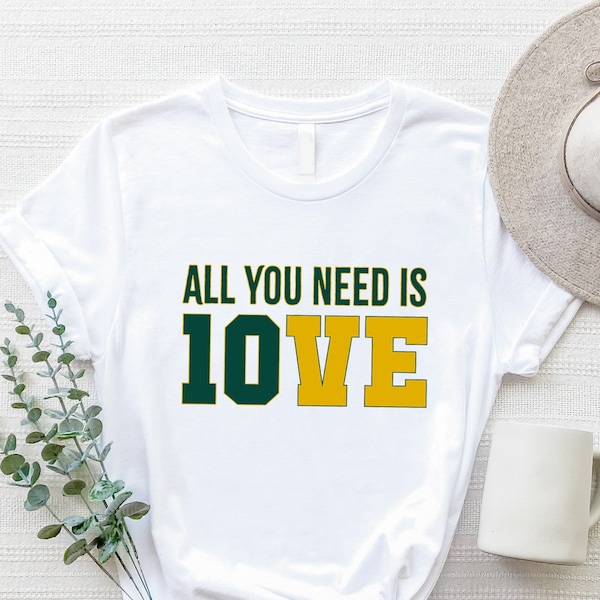 All You Need is Love Packers Shirt, Unisex Shirt-Gift For Her, All You Need Is Jordan Love Football Shirt, Gift For Her,Football Lover Shirt