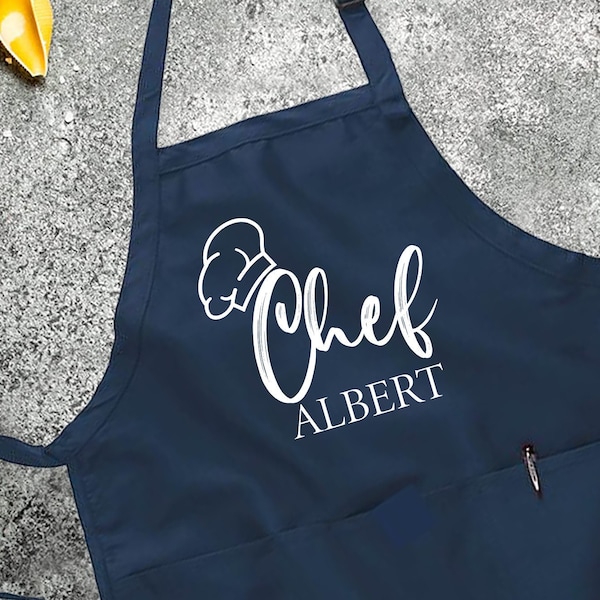 Customized Apron, Chef Printed Apron, Printed Kitchen Apron for Women & Men, Personalized Gift, Cute Apron For Women Men, Printed Apron,