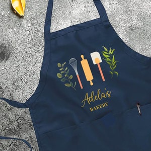Customized Apron, Baking Apron, Baker Gift, Personalized Gift, Cute Apron For Women Men, Cute Cotton Apron, Printed Apron, Cookie Baker Gift