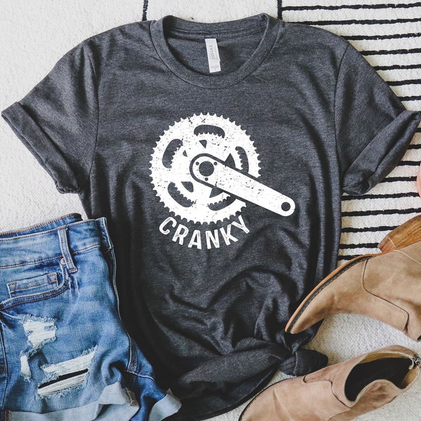 Cranky Shirt, Bicycle Gift, Funny Bike lover Shirt, Bike Shirt, Cycling T-Shirt, Biking Shirt, Bicycle Clothing, Softstyle Unisex Shirt