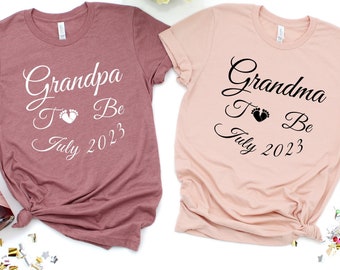 Grandma To Be Grandpa To Be Shirt, Pregnancy Announcement Shirt, New Grandparents Shirt, Grandma Gifts, Nana Shirt, Gender Reveal Gift