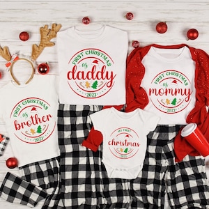 First Christmas of Family Shirt, First Christmas As Mommy, Personalized First Christmas Family Matching Shirt, My First Christmas Shirt