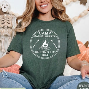 Camp Bachelorette Shirts, Camping Bachelorette Shirts, Camping Bachelorette Party Tees, Camping Bridal Party Shirts, Camp Bachelorette Tees