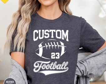 Personalized Football Mom Shirt for Game Day,Custom Football Gift,Women Football Shirt,Football Season Shirt,Game Day Shirt Women, Football
