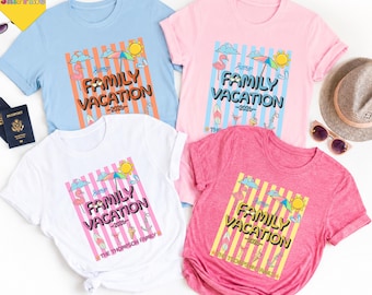 Custom Beach Vacation Group Shirt, Personalized Beach Crew Shirt, Family Trip Summer Vacation Tee, Vacay Family Beach Tees, Summer Shirt