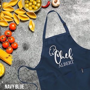 Customized Apron, Chef Printed Apron, Printed Kitchen Apron for Women & Men, Personalized Gift, Cute Apron For Women Men, Printed Apron, Bild 1