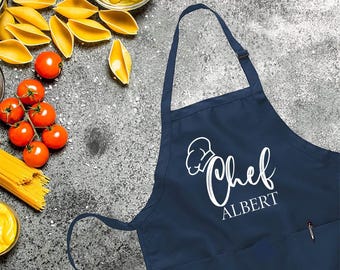 Customized Apron, Chef Printed Apron, Printed Kitchen Apron for Women & Men, Personalized Gift, Cute Apron For Women Men, Printed Apron,