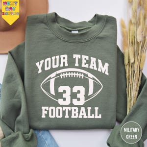 Custom Football Sweatshirt, Personalized Football Player Gift for Football Mom Shirt, Sport Football Team Game Day Sweater, 'tis the season