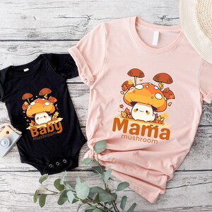 Mushroom Family Shirt, Mama Mushroom Shirt, Personalized Family Matching Shirt, Baby Mushroom Shirt, Daddy Mushroom Shirt,Nature shirt image 5
