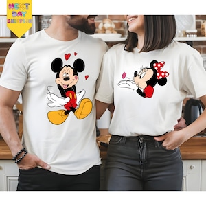 Personalized Lover Mickey and Minnie Sshirt, Valentine Gift Shirt,Disney Couple Disney Matching Shirt,Disney Lover Valentines Day Gift