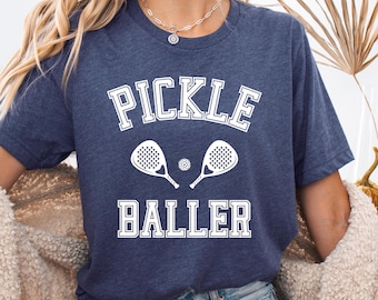 Pickle Baller T-Shirt, Gift Pickleball shirt, Sports Shirt, Pickleball Tee, Spirit Shirt, Pickleball Game Day, Pickleball Lover T-Shirt