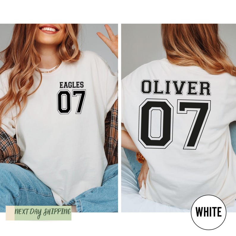 Customized Sports Shirt, Personalized Custom Tee, Name and Number, Customize Shirt, Sports Team Shirt, Dad Gift, Gift Idea, Your Own Writing image 4