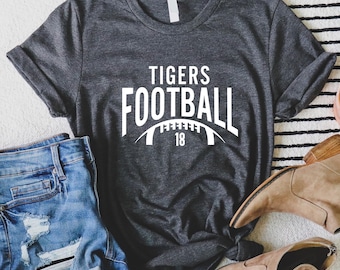 Personalized Football Mom Shirt for Game Day Shirts Custom Football Mom Gift Football Shirt for Women with Team Name Custom Football Tshirt