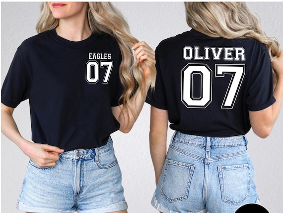 Customized Sports Shirt, Personalized Custom Tee, Name and Number, Customize Shirt, Sports Team Shirt, Dad Gift, Gift Idea, Your Own Writing