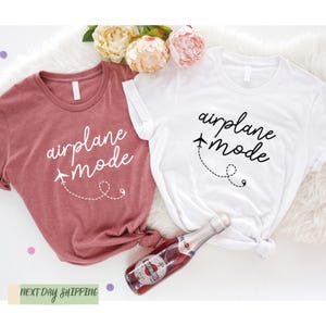 Airplane Mode Shirt , Airplane Shirt, Girls Group Trip T-Shirt, Travel Shirt, Adventurer Gift, Gift for Traveler , Airplane Mode, Vacation image 4