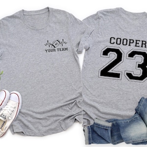 Custom Team Name and Number, Customized Football Shirt, Personalized Soccer Jersey, Football Life Shirt, School Varsity Team Jersey