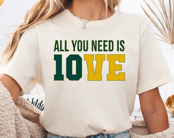 All You Need is Love Packers Shirt, Unisex Shirt-Gift For Her, All You Need Is Jordan Love Football Shirt, Gift For Her,Football Lover Shirt