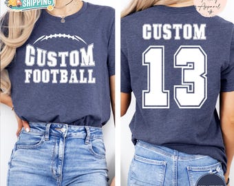 Personalized Football Mom Shirt for Game Day,Custom Football Gift,Women Football Shirt,Football Season Shirt,Game Day Shirt Women, Football
