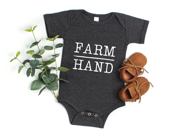 Farm Hand Kids Retro Shirt, Retro Natural Infant, Toddler Shirt, Youth & Adult Tee, Natural Shirt, Minimalist Farm Natural Bodysuit