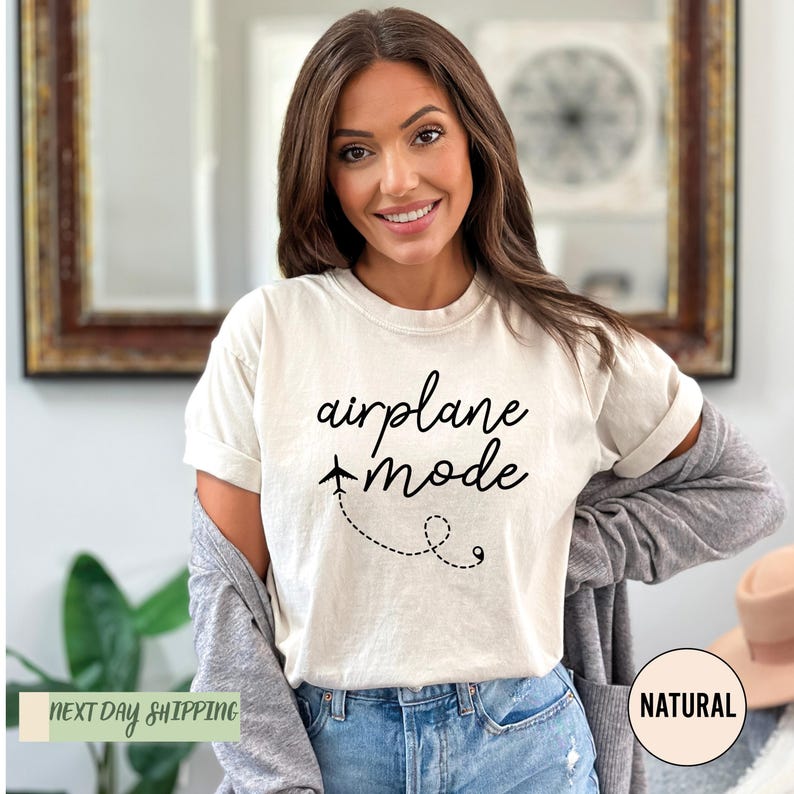 Airplane Mode Shirt , Airplane Shirt, Girls Group Trip T-Shirt, Travel Shirt, Adventurer Gift, Gift for Traveler , Airplane Mode, Vacation image 3
