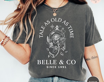 Comfort Colors® Disney Belle Book Club Shirt, Bookish Tee, Vintage Style Reading Shirt For Women, Tale As Old As Time, Book Lover Gift