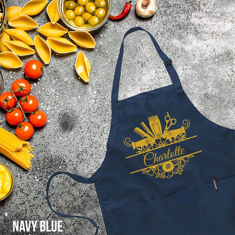 Custom Hair Stylist Apron, Funny Hair stylist Aprons, Funny Hairdresser Apron, Personalized Hair Stylist Apron, Apron for Women & Men image 2