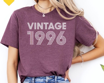 Vintage 1996 Shirt, 1996 Birthday Shirt, 30th Birthday Gift For Women, 30th Birthday Shirt, 30th Birthday Gift For Men, 30th Birthday Tee