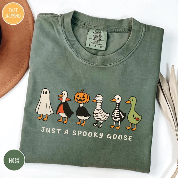 Comfort Colors® Halloween Goose shirt, just a Spooky Goose t-shirt, Funny Halloween shirt, Spooky Season shirt, Spooky Goose Shirt,