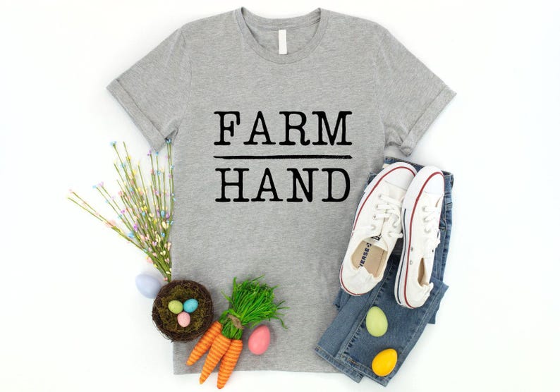 Farm Hand Kids Retro Shirt, Retro Natural Infant, Toddler Shirt, Youth & Adult Tee, Natural Shirt, Minimalist Farm Natural Bodysuit image 2