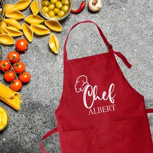 Customized Apron, Chef Printed Apron, Printed Kitchen Apron for Women & Men, Personalized Gift, Cute Apron For Women Men, Printed Apron, Bild 3