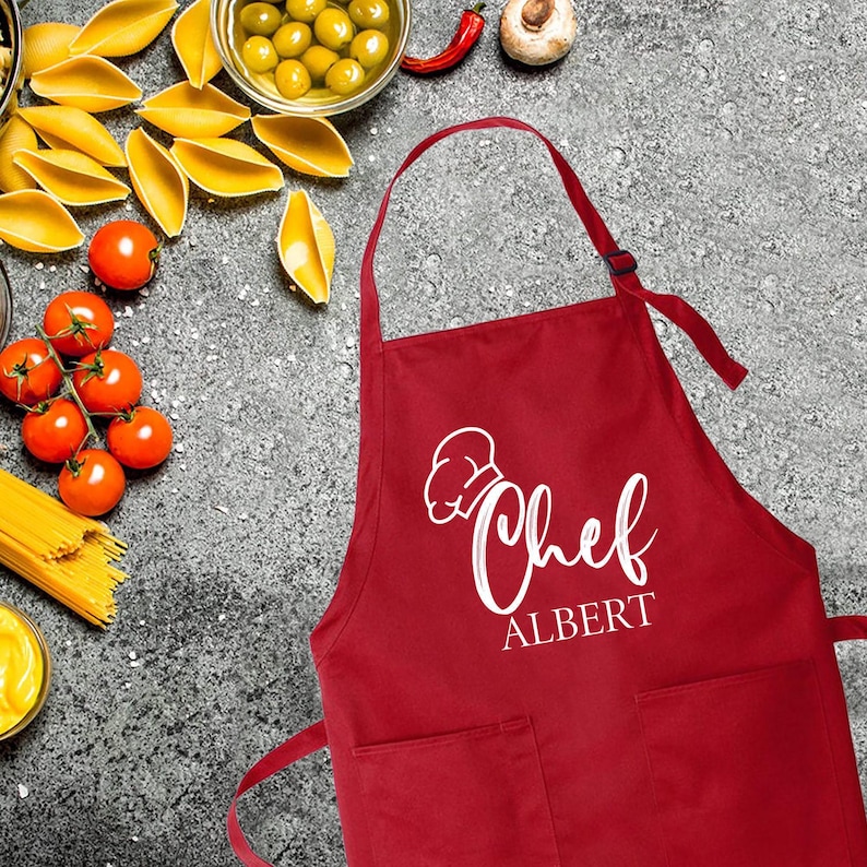 Customized Apron, Chef Printed Apron, Printed Kitchen Apron for Women & Men, Personalized Gift, Cute Apron For Women Men, Printed Apron, Bild 3