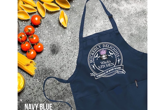 Kitchen Witch Apron,Womens Cooking Apron,Kitchen Witch Gift,Funny Halloween Apron With Pockets,Chef Gift,Halloween Kitchen,Halloween Gifts