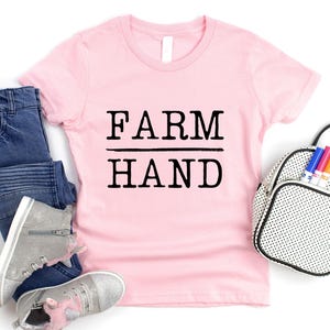 Farm Hand Kids Retro Shirt, Retro Natural Infant, Toddler Shirt, Youth & Adult Tee, Natural Shirt, Minimalist Farm Natural Bodysuit image 4