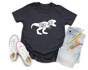 Three Rex Birthday Shirt, Three Rex Dinosaur Birthday Shirt, Girls Dinosaur Birthday Shirt, Dino Birthday Shirt, Three Rex Birthday Tee